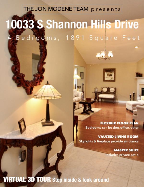The Jon Modene Team Presents 10033 S Shannon Hills Drive